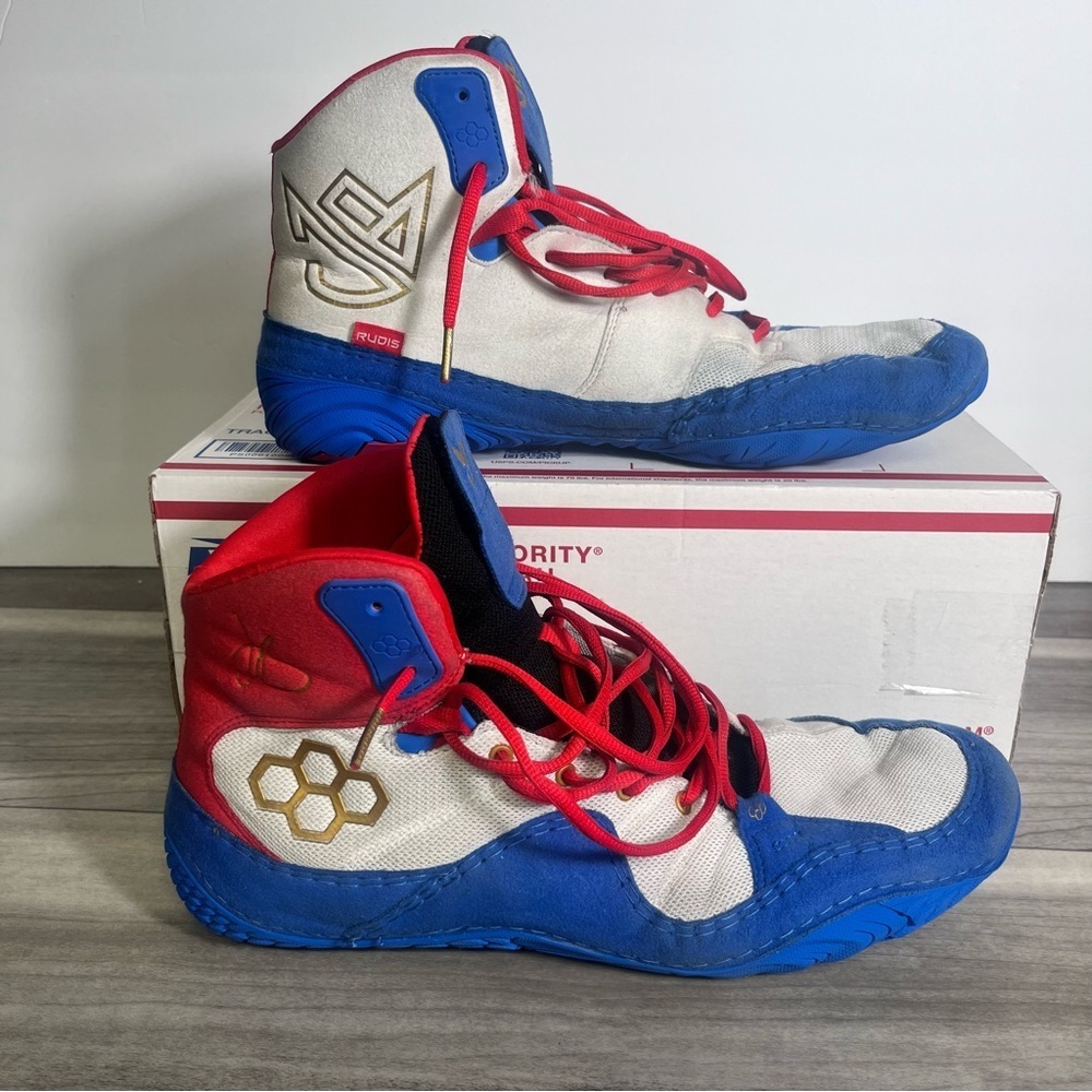 Rudis Jordan Burroughs JB1 King USA Olympics Shoes Men’s 13 Red White Blue Gold